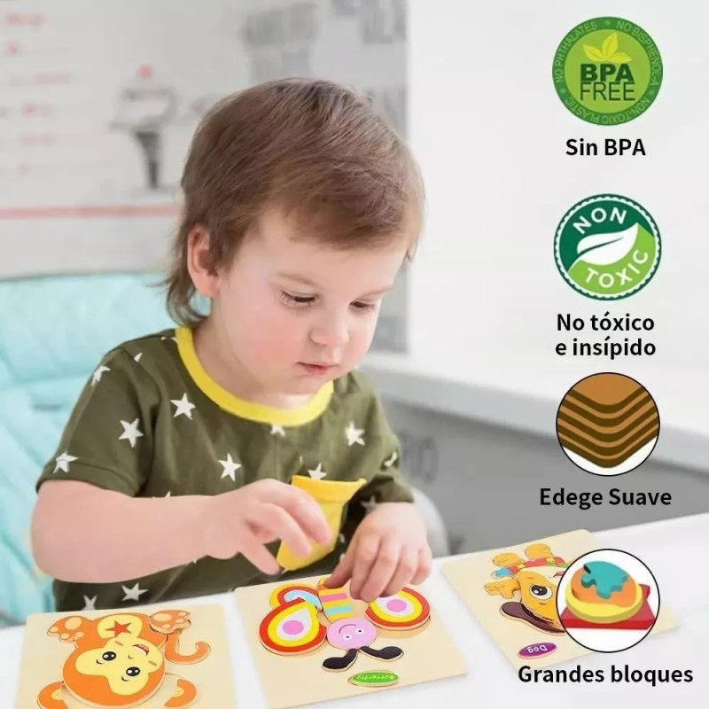 MT 24rompecabezas Figuras Surtidas Para Niños,juguete Educativo