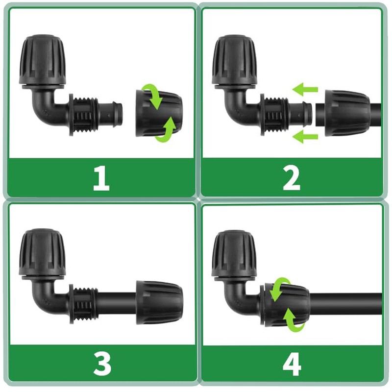 Bogoro Pack of 10 Micro Drip System L-piece 50 mm,