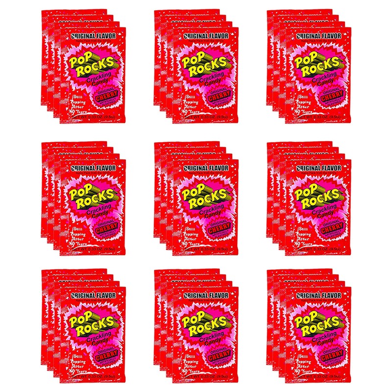 Pop Rocks Original Cherry Bulk (0.33 oz) – 72 Pack