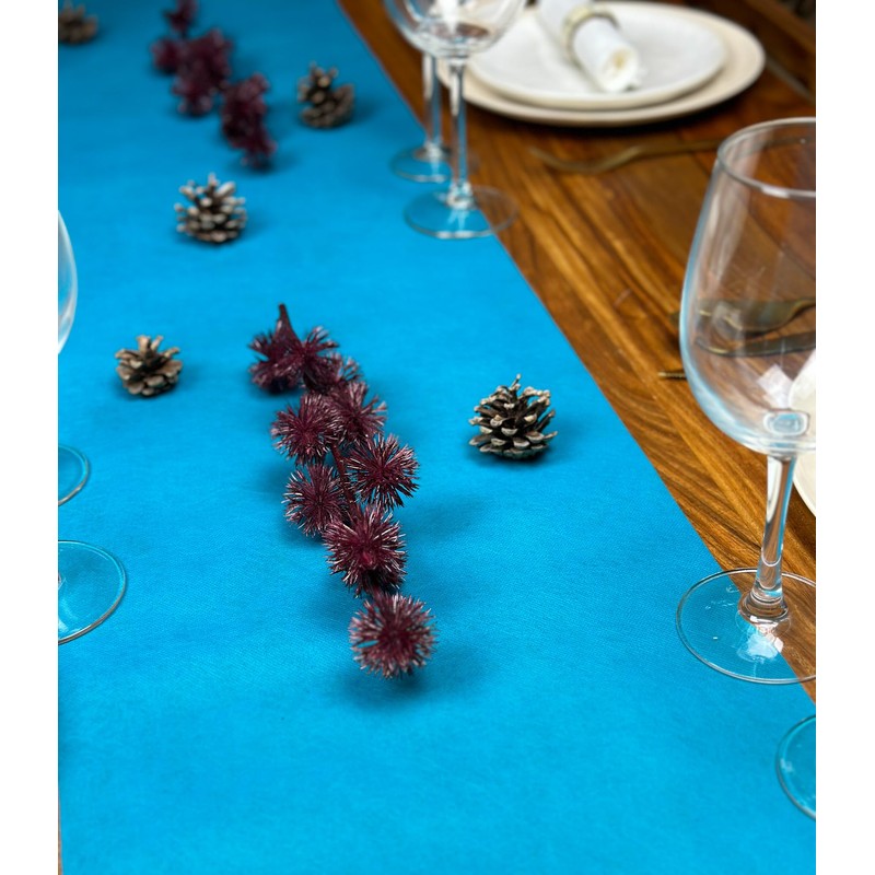 NATUARTE, Non-Woven Table Runner, Sky Blue, 25 m x 30