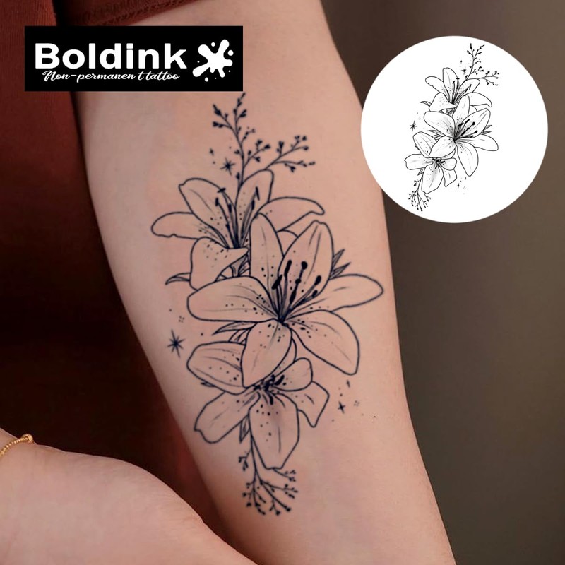 Boldink Temporary Tattoos, semi permanent tattoos, 15-day long lasting tattoo