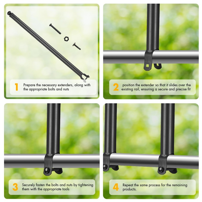 12 Pack 1-3/8'' Chain Link Fence Extension, 30'' Fence Extension