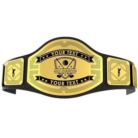 HANDSY Customized Golf Championship Belt - Ultimate Golf Trophies and Awards - Perfect for Golf Champions and Tournament Prizes (2mm Brass)