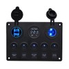 Riloer Green LED Voltmeter Control Panel Switch 12 V 5
