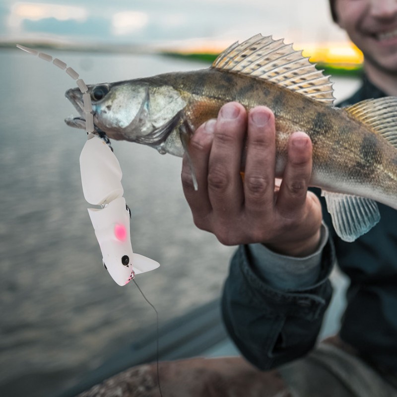 Artificial Simulation Mouse Shape Lure Bait Fishing Accessories with Treble