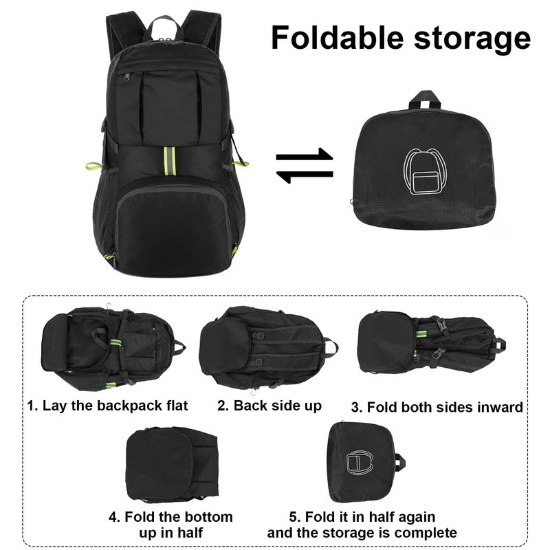 35L Lightweight Foldable Backpack, Packable Backpacks, Hiking Backpack, Ultralight, Waterproof