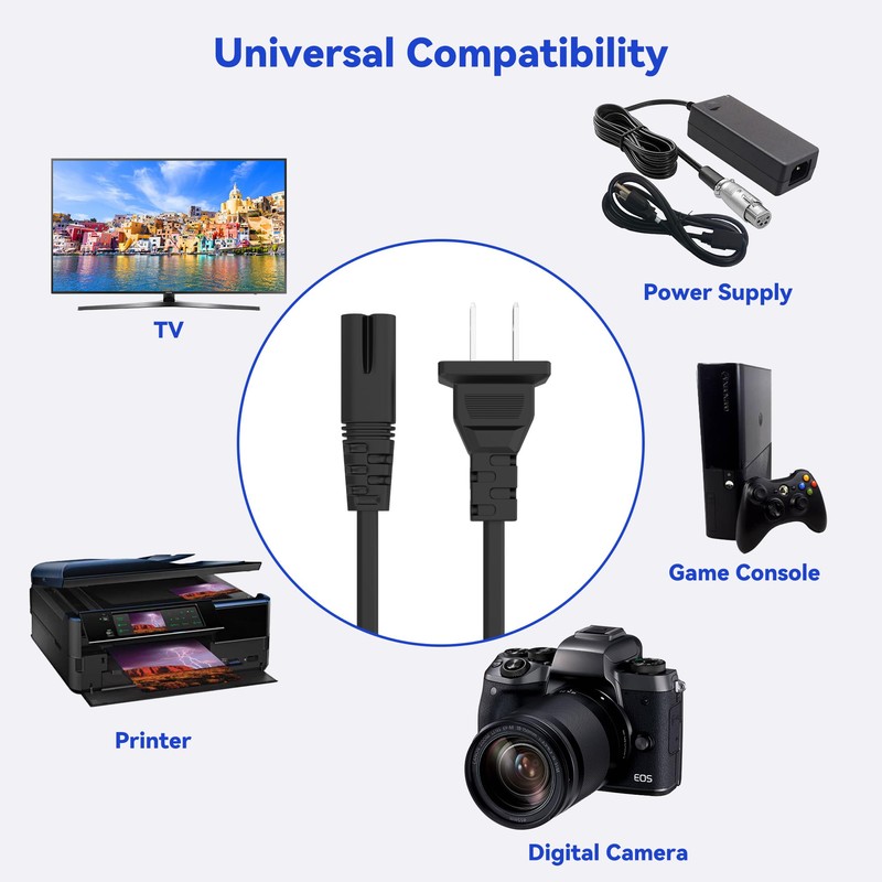 PGENDAR AC Power Cord Cable for ION Audio Party Boom-Plus