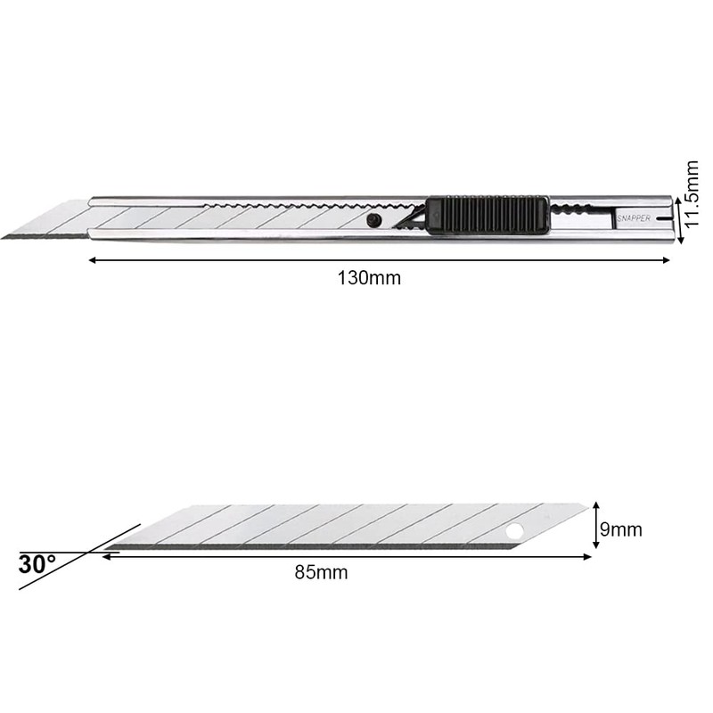 Gebildet 1pc Right and Left Hand 9mm Lockable Utility Knife