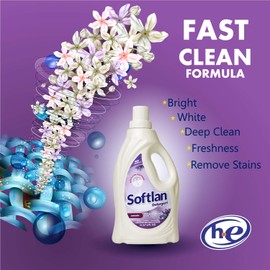 Softlan Liquid Detergent Lavender Scent 67oz Stain & Dirt Removal Whitening Clothes