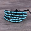 KELITCH 5 Wraps Synthetic Turquoise Luxury Chic Handmade Necklace –