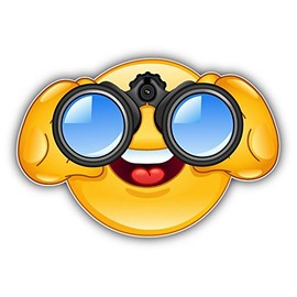 Zirni Smile Binoculars Sticker Decal Design