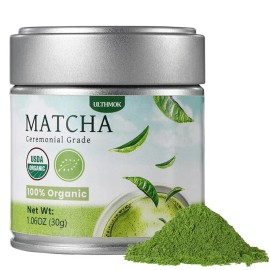 ULTHMOK Ceremonial Grade Matcha Green Tea Powder, 1.06 Oz/30g, 100% Organic & No Additiv