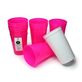 Rolling Sands 22 Ounce Reusable Plastic Stadium Cups Navy, 8 Pack, Made in USA, BPA-Free Dishwasher Safe Plastic Tumblers