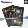 LotFancy Waterproof Plastic Playing Cards, Black - 2 Decks Cool