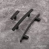 Alzassbg 10 Pack Matt Black Cabinet Pulls, 3 Inch(76mm) Hole