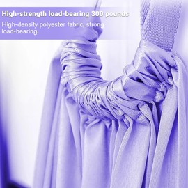 Editbar Yoga Strap for Full Body Workout - With Door Anchor and Storage Bag, Yoga Leg Stretcher Stretch Strap, Yoga Straps for Stretching Exercises and Posture in Yoga, Dance and Martial Arts (Purple)