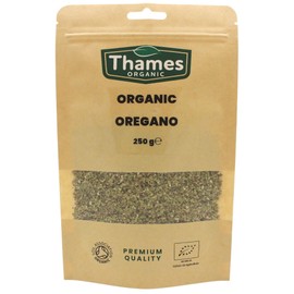 Organic Oregano-Certified Organic, Non-GMO, Vegan, No Additives, No Preservatives, Resealable Bag by Thames Organic 250g
