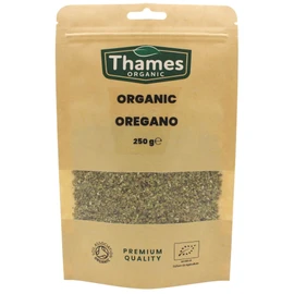 Organic Oregano-Certified Organic, Non-GMO, Vegan, No Additives, No Preservatives, Resealable Bag by Thames Organic 250g
