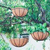 EIMQUVW Outdoor Metal Hanging Planters Basket (4pack, 16 inch) Hanging