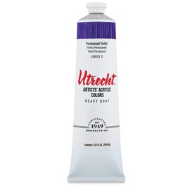Utrecht Artists' Acrylic Paint - Permanent Violet, 5 oz tube