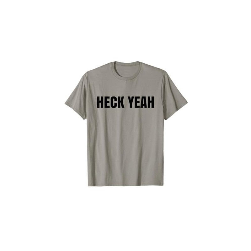 Heck Yeah (Black) Sarcastic Humor Funny Minimal Design T-Shirt