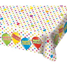 Folat 65493 Happy Birthday Party Table Cloth, Multi Colors