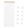 IWOWHERO Pack of 10 Flag Banner, Table Flagpole, Flag Holder
