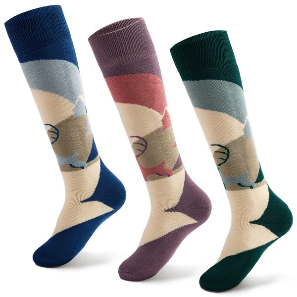 Boys Ski Socks Kids Winter Warm Snowboarding Socks Thick Thermal