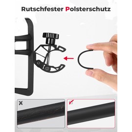 KEMIMOTO Bicycle Bottle Holder (2 Pieces), Universal Water Bottle Holder with 1.5-4 cm Metal Clamp, Bottle Holder No Drilling, Drink Holder for Bicycle, Pushchair, MTB, Wheelchair, Motorcycle, Boat