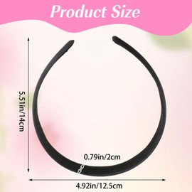 3 Pcs Wide Padding Headband Solid Satin Hairbands Motique Hair Styling Accessories No Teeth Thick Simple Hair Hoop Seamless Lightweight Hair Accessories for Women Teen Girls Carnival