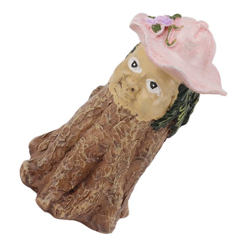 Garden Style Tabletop Ornament Tree Stump Man Exquisite Resin Figurines