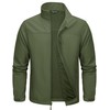 MAGCOMSEN Mens Softshell Jacket - No Hood Winter Jacket, Waterproof
