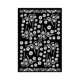 Generic Daisy Flower Blossom Branches Nail Sticker Vinca Primrose Lace Geometric Lines A016 White Nail Wraps Stickers Manicure Supplies for Women Nails Full Long Lasting Easy Apply and Remove