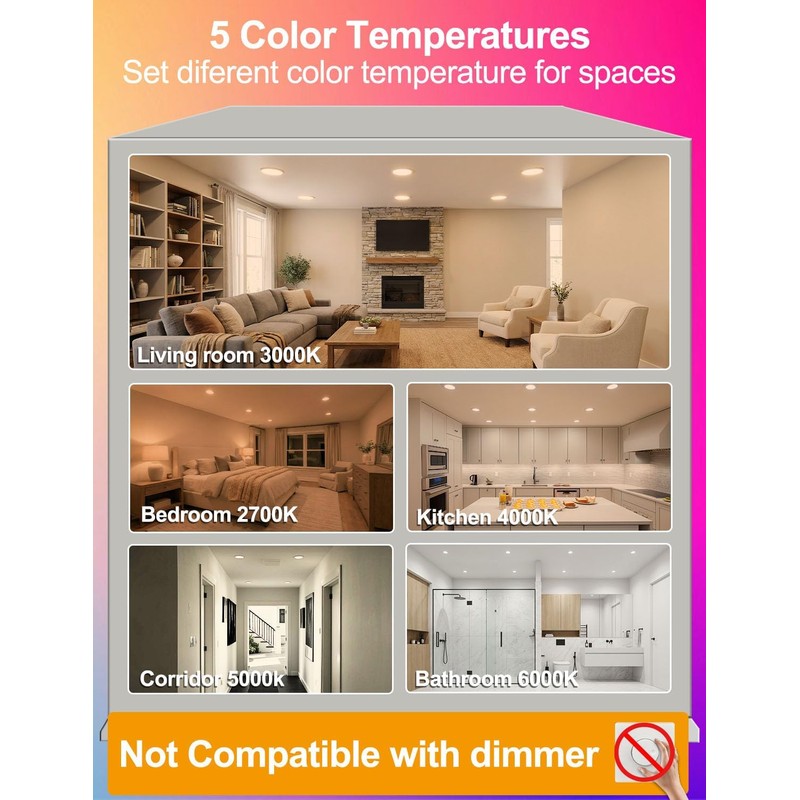 ILC BR30 LED Flood Light Bulbs, Color Changing Light Bulbs,