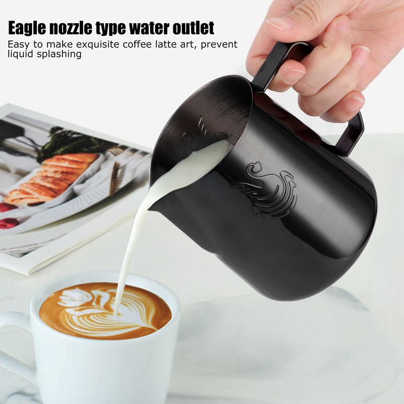 Milk Frothing Pitcher Multipurpose 304 Stainless Steel Coffee Steaming Pitcher