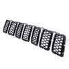 Anzio 7pcs Matte Black Grill Inserts Front Mesh Honeycomb Compatible