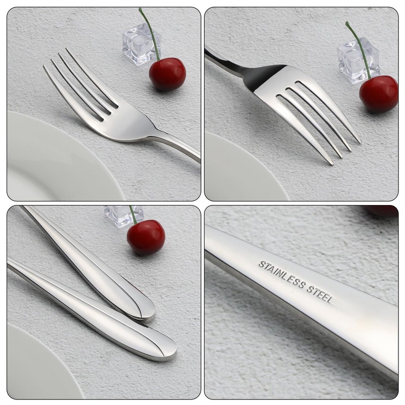 Aninhao 8 Piece Stainless Steel Serving Forks, 24cm Buffet Serving