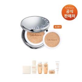 Sulwhasoo 설화수 (공통)퍼펙팅 쿠션 에어리 본품15g+리필15g SPF50+ Sulwhasoo (Common) Perfecting Cushion Airy Full Size 15g + Refill 15g SPF50+