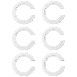 DAZISEN E27 to E14 Lamp Shade Ring Converter - 6 Pcs White Plastic White Lamp Shade Adapter Ring Fitting Light Fixtures Replacement E27 to E14 Lampshade Reducer Ring