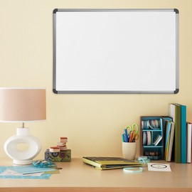 Mead Dry Erase Board / Melamine Whiteboard, 3' x 2', Silver Aluminum Frame (43750)