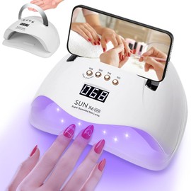 YAMOOCO Gel Nail Light, Automatic Sensor, LED + UV 45 White, Low Heat Mode, Gel Curing Only, Nail Light, LCD Monitor, Compatible with All Gels