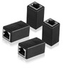 RJ45 Coupler, 4Pieces 10Gbps High-Speed Shielded Ethernet Extension Adapter Network