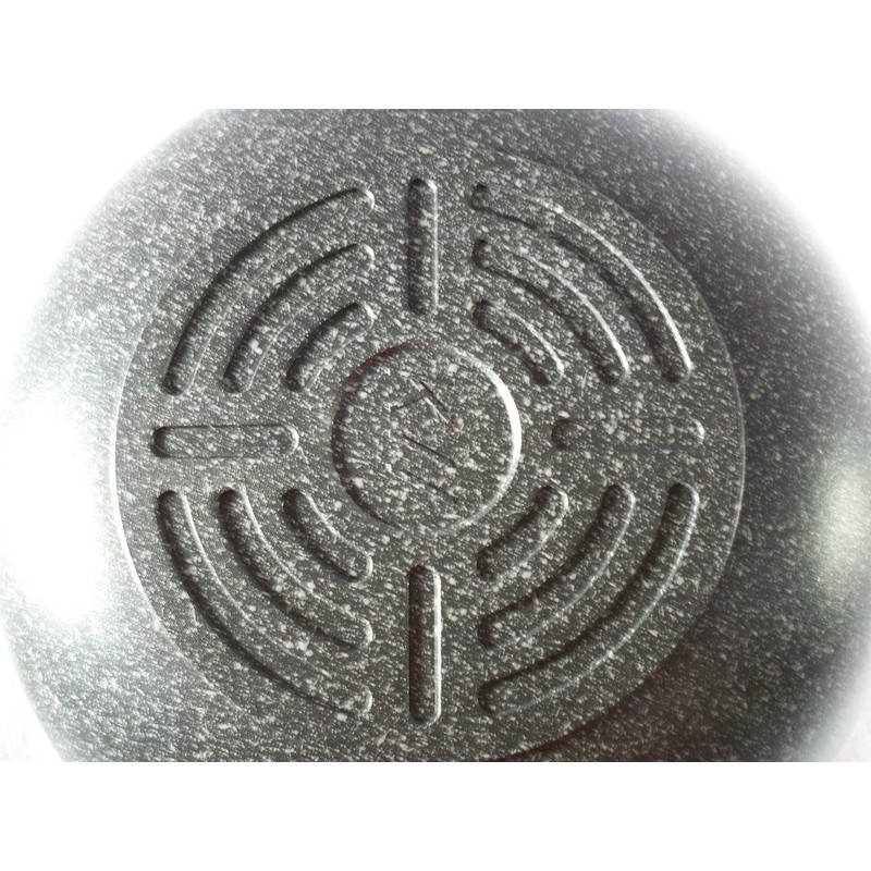 Ceramic Marble Coated Cast Aluminium Non Stick Wok 30 cm