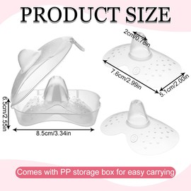 DULZEN 2 Pairs of Nursing Caps and Case for Maximum Skin Contact Between Mother and Child Size S