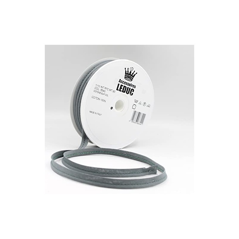 Leduc 20m Cotton Piping Tape 30 Colours for Sewing 10mm