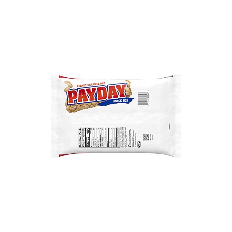 Hershey's Payday Peanut Caramel Snacksize Candy Bar Jumbo Bag, 20.3