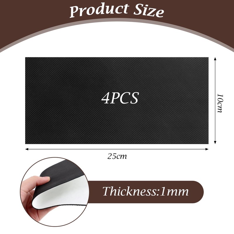 UKOFEW Pack of 4 Non-Slip Soles, 25 x 10 cm