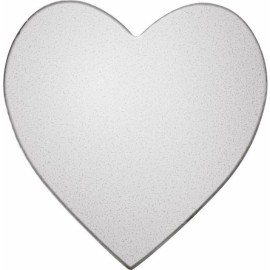 JewelryMaven TINY 7mm Solid PLATINUM 950 Heart Charm Necklace Dangle Stamping NO Eyelet 30ga