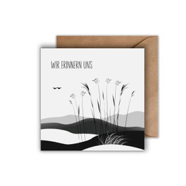 Mourning Card with Envelope - Sensitive Sympathy Card "Wir erinnern uns" Sincere Condolence Card Contemplative Condolence Card Condolence Card Condolence Card Condolence Card Condolence Card