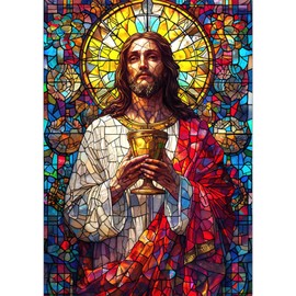 Auremi Jesus Diamond Painting Kits for Adults,5D Diamond Art Kits for Beginners,Round Full Drill Diamond Painting Art,DIY Painting by Numbers Diamond Art Painting 12x16 inch